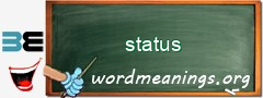 WordMeaning blackboard for status